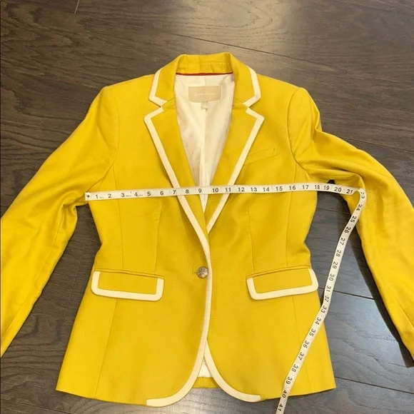 Banana Republic Yellow Blazer with White Accents - Picture 5 of 7